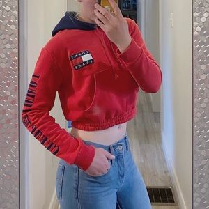 Tommy Jeans cropped hoodie,in GREAT condition!!!